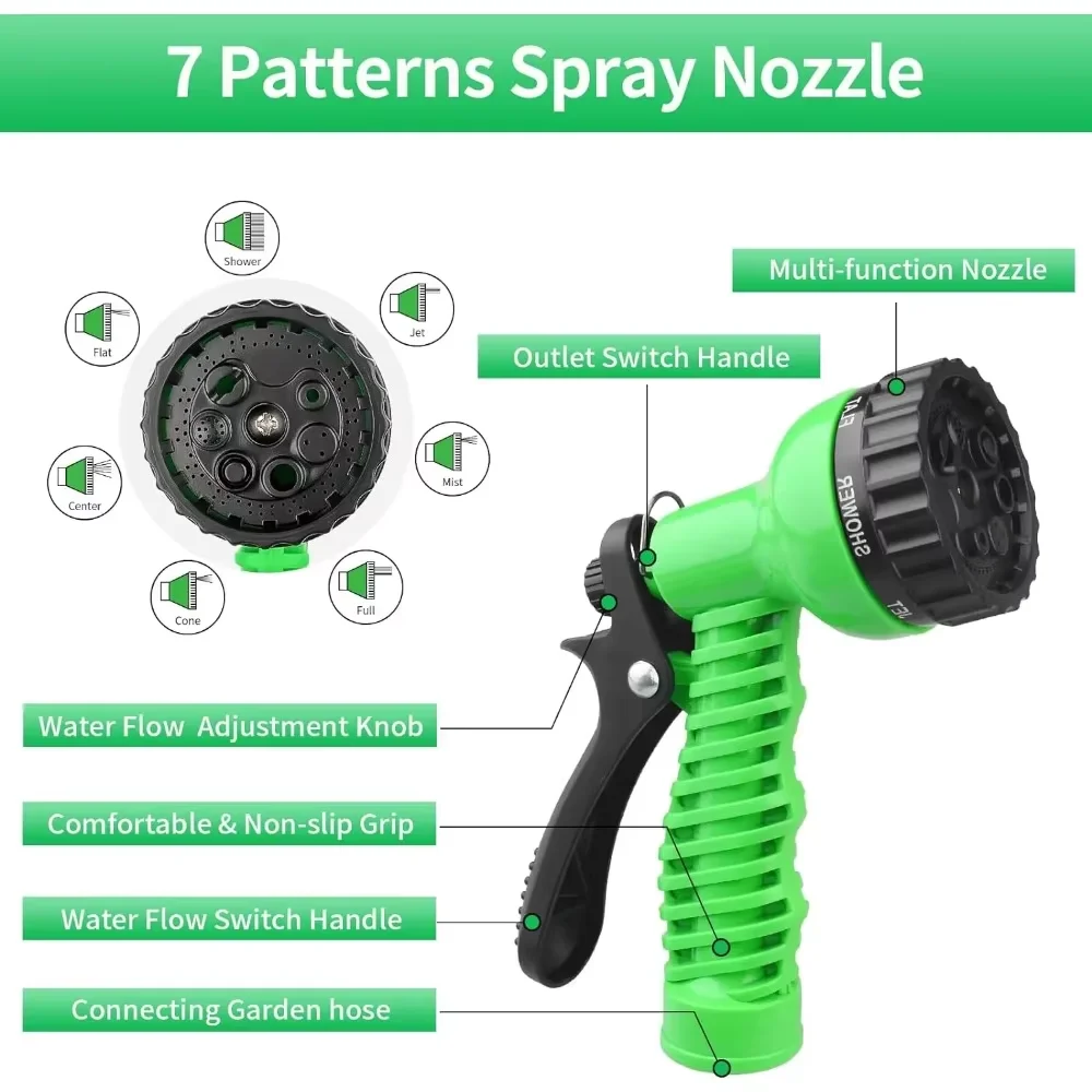 25FT-100FT High Pressure Retractable Hose Motorcycle Repair Cleaning Tool for Moto Wash, Car Care & Garden Rinse