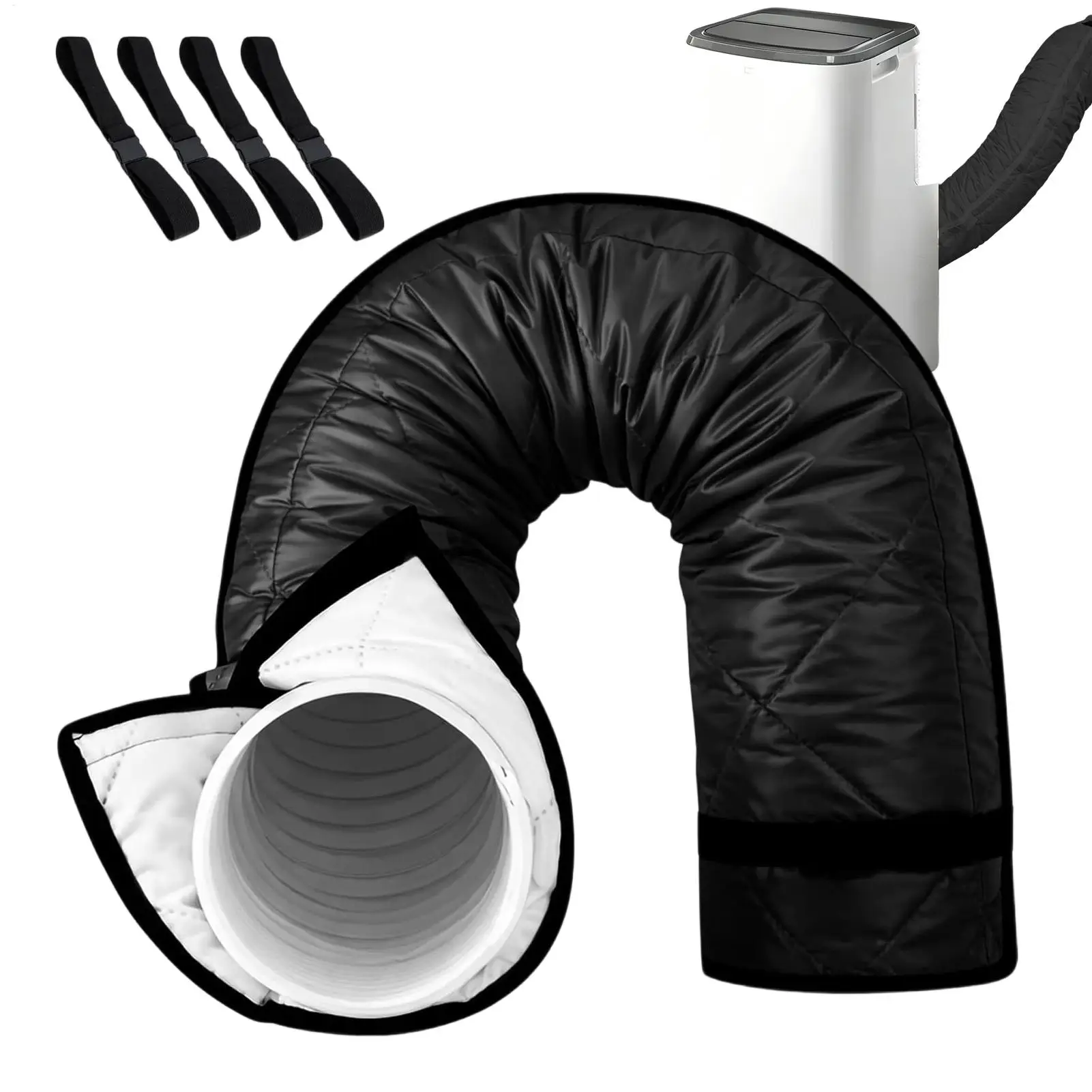 Portable AC Hose Insulation Adjustable Heat Insulated Pipe Wrap Air Conditioner Insulation For 5 & 5.9-inch Diameter Window