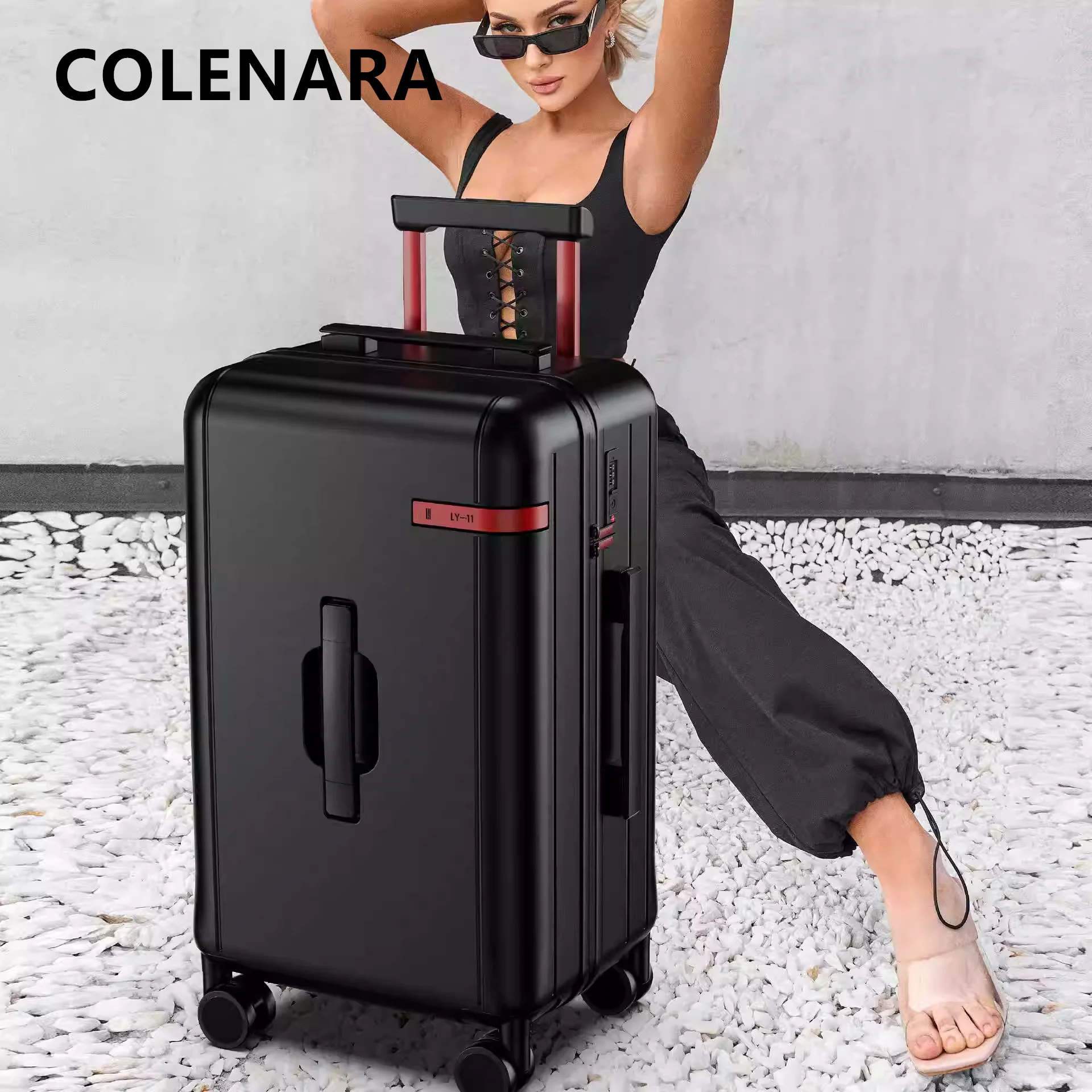 

Чемодан для салона COLENARA, чехол для посадки, чехол на колесиках из АБС-пластика + ПК, женский ящик для пароля, 20 дюймов, 24 дюйма, 26 дюймов, мужская ручная кладь, дорожный багаж