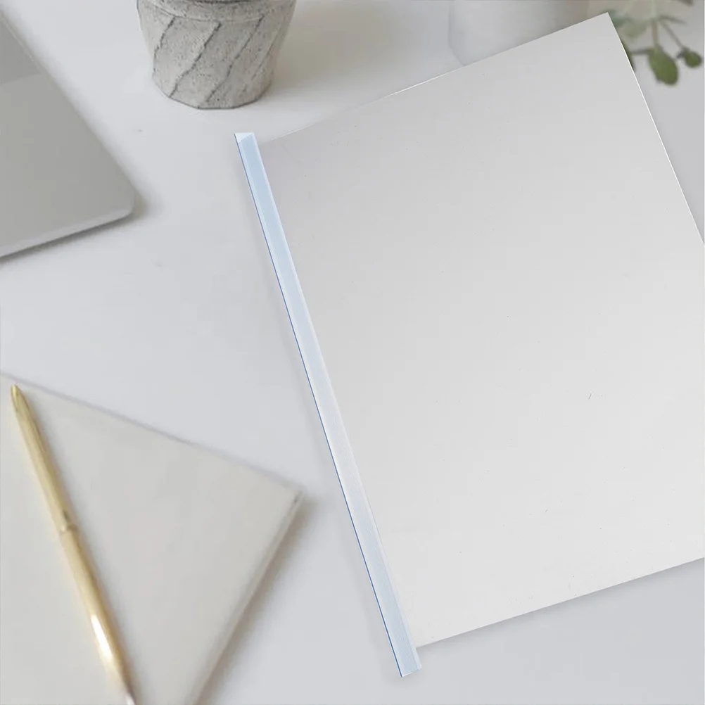 10 Buah Cincin Binder Plastik Transparan dengan Pegangan Tarik untuk Pengorganisasian Dokumen Kantor Sekolah dan Penjilidan Lembar Lepas