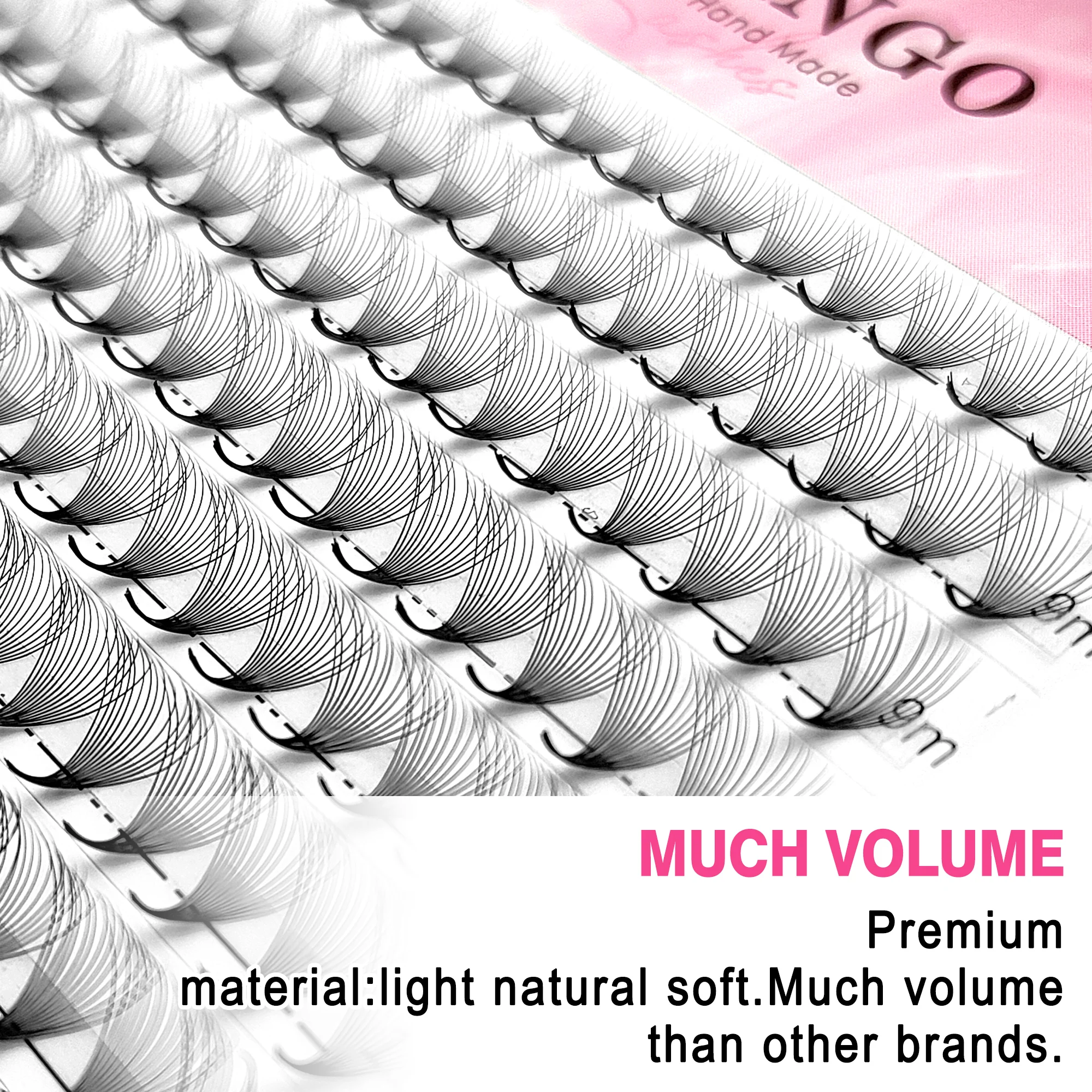 CoMango Sharp Narrow Stem Premade Fan Eyelash Extension 3D 6D 10D 12D 14D 16D Thin Pointy Base Russian Fans Ready Russian Volume