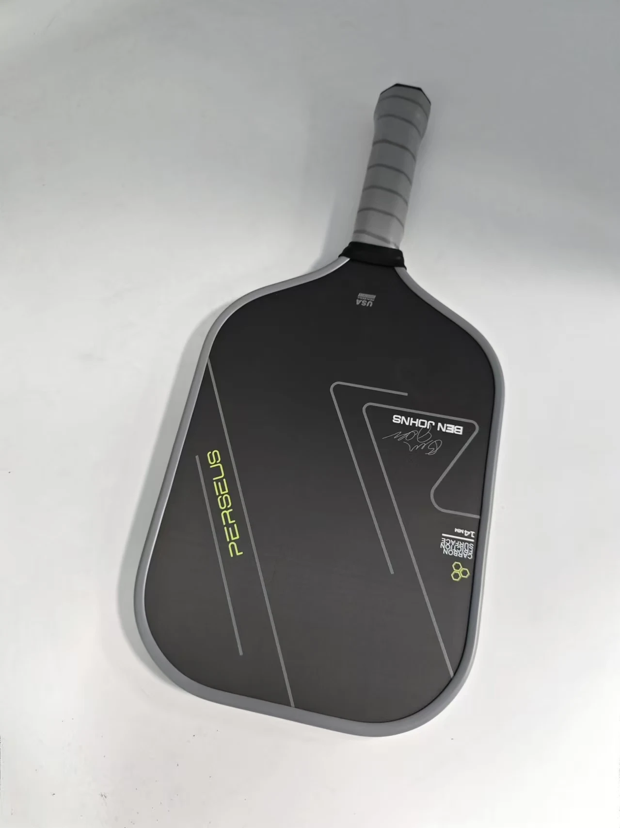 USAPA Approved Ben Johns Perseus CFS 14mm Thermoforming 3 Layer Toray T700 Raw Carbon Fiber Pickleball Paddle