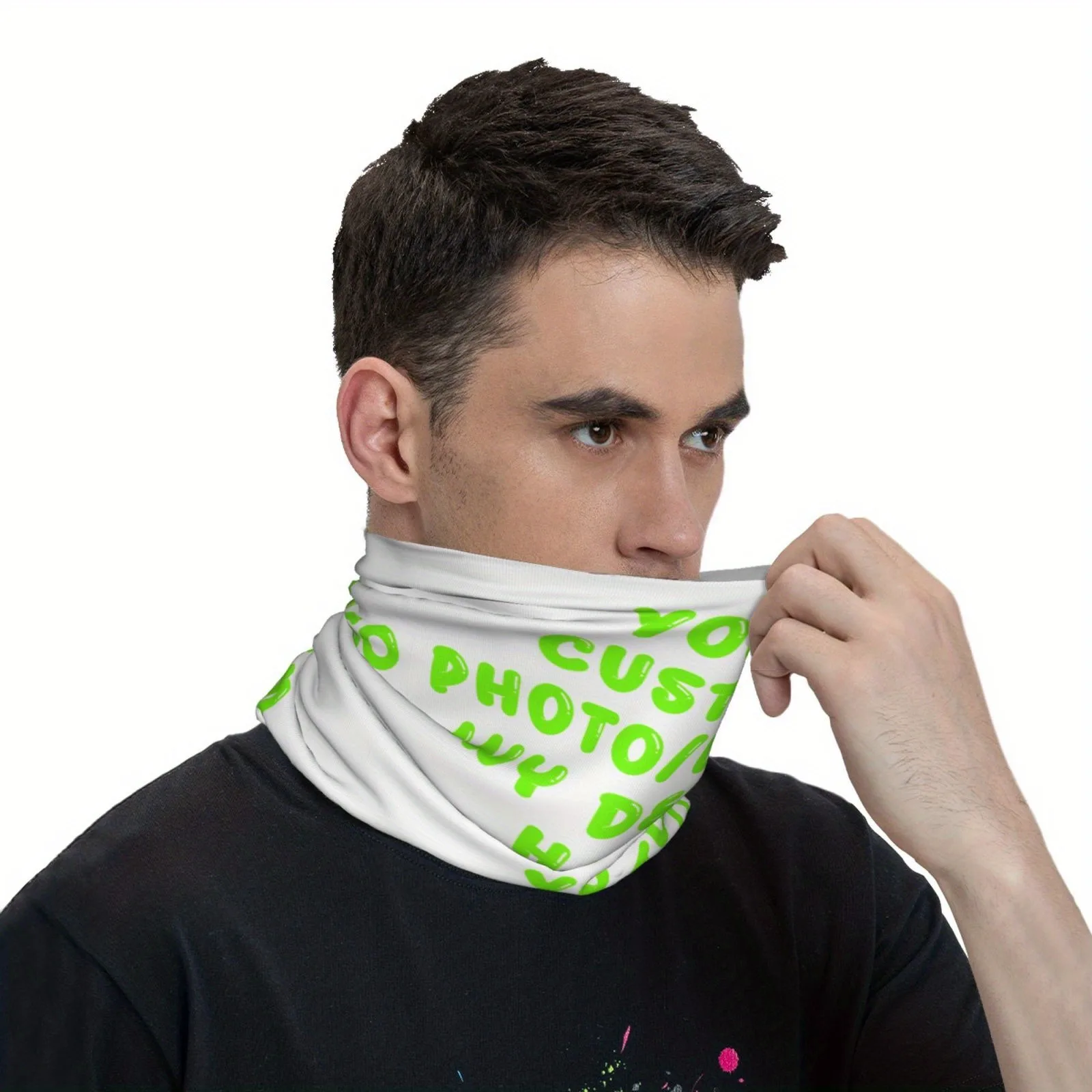 Custom Your Design Here Bandana Winter Neck Wrap Face Scarf for Hiking Personalized Customized Logo Printed Gaiter Headband