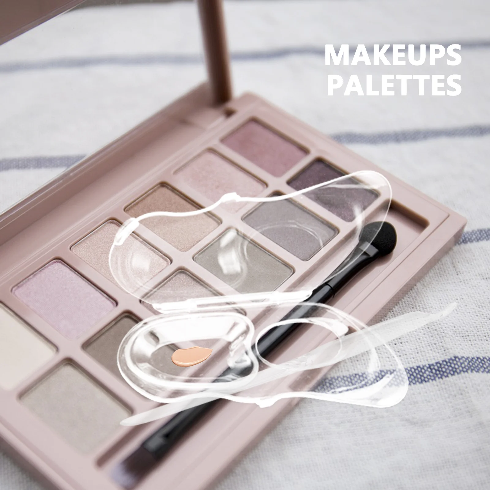 

1Set Makeup Mixing Palette Acrylic Artist Palette Nail Art Foundation Blending Tray Spatula Mixing Tool Makeup