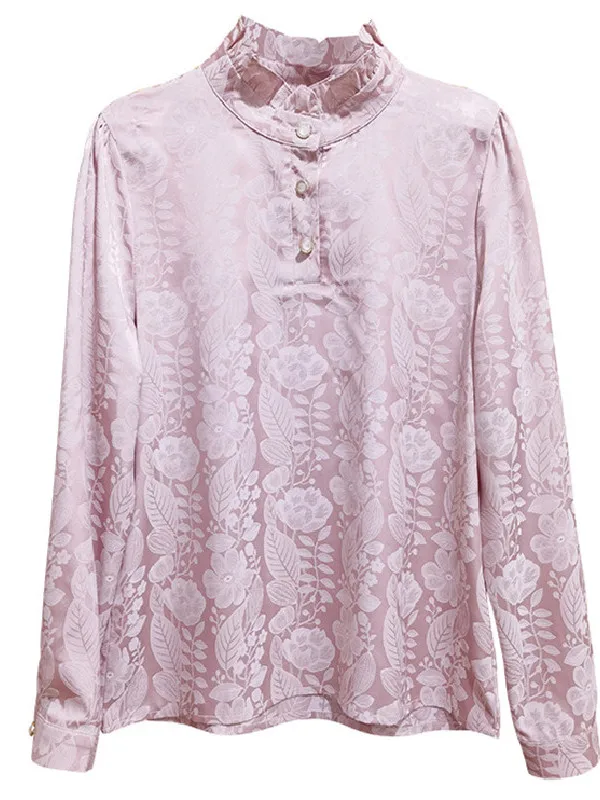 Ele Long Sve Silk irt Donna Premium Marchio europeo Mamma Pesante Vera seta irt Guangzhou Tredicesimo Fac