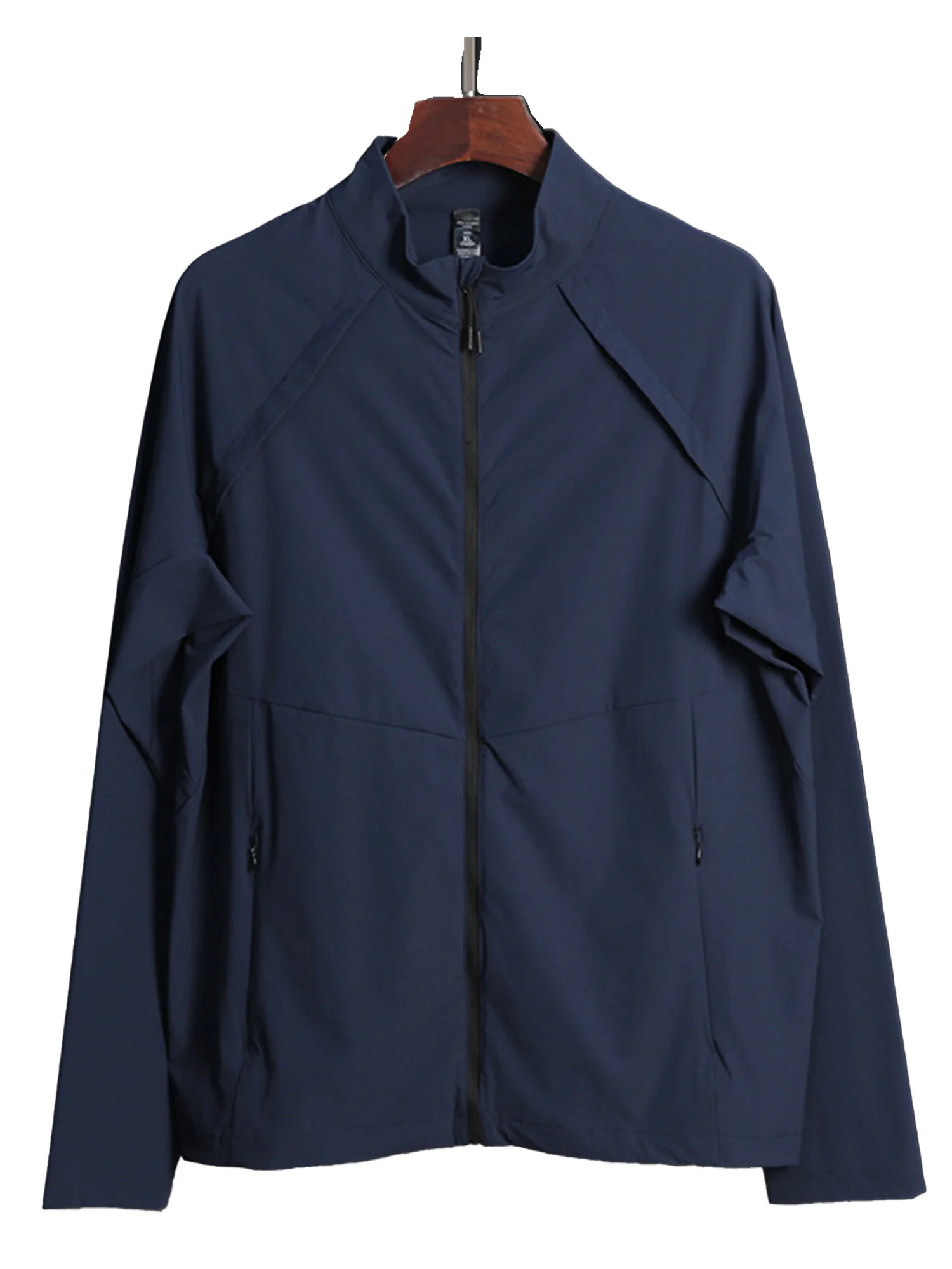 Men Women Stand Collar Golf Jacket Long Sleeve Water Resistant Windproof with Pockets Lightweight for Hiking Travel Outdoor