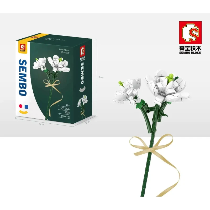 ช่อดอกไม้ดอกไม้ Carnation บล็อกตัวต่อดอกทานตะวันดอกแดฟโฟดิลแบบอิฐประดับตกแต่งตั้งโต๊ะของเล่นแบบทำมือสำหรับเด็กของขวัญวันเกิด