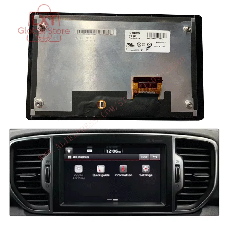 LCD Screen Display Panel For brand new original 8.0 Inchdisplay lcd LA080WV9(SL)(02)/08/04/06