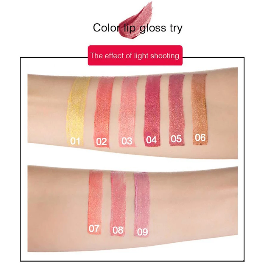 HANDAIYAN Shine Glitter Warm Change Lipstick Makeup Diamond Lip Balm Cream Lightweight Lipbalm Cosmetics Nude Lip Stick Pen