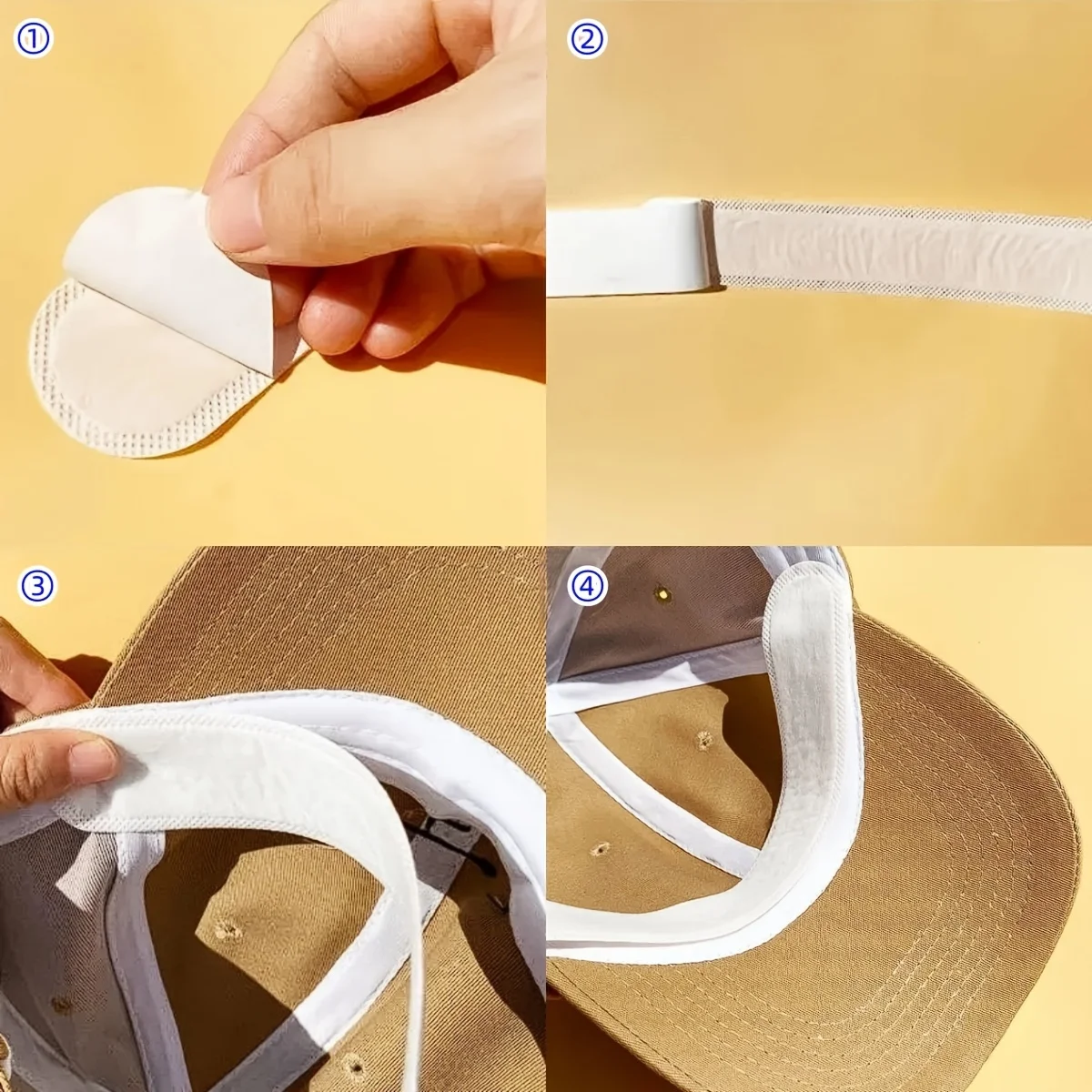 20/10pcs  Disposable Sweat-absorbent Patches Summer Sweat Absorbing Patch For Baseball Cap Adjustable Hat Protection Stickers