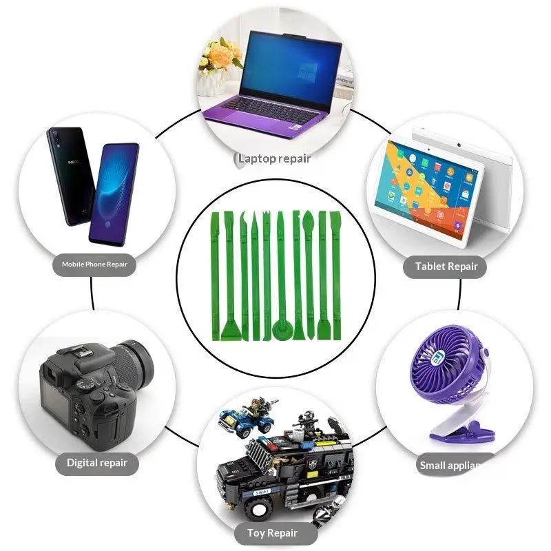 

Профессиональный набор Spudger 10-в-1, антистатические пластиковые инструменты для ремонта телефонов, планшетов и ноутбуков, не оставляющие и точные