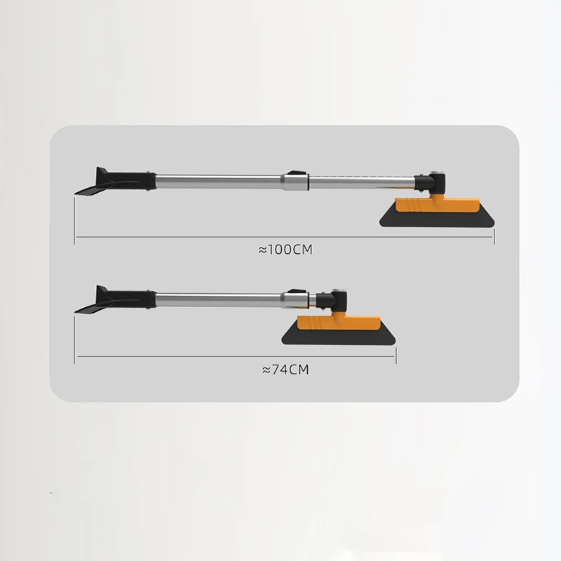 Extendable Snow Brush with Squeegee & Ice Scraper - Telescopic Auto Ice Scraper and Snow Brush 360 Rotatable Head for Window