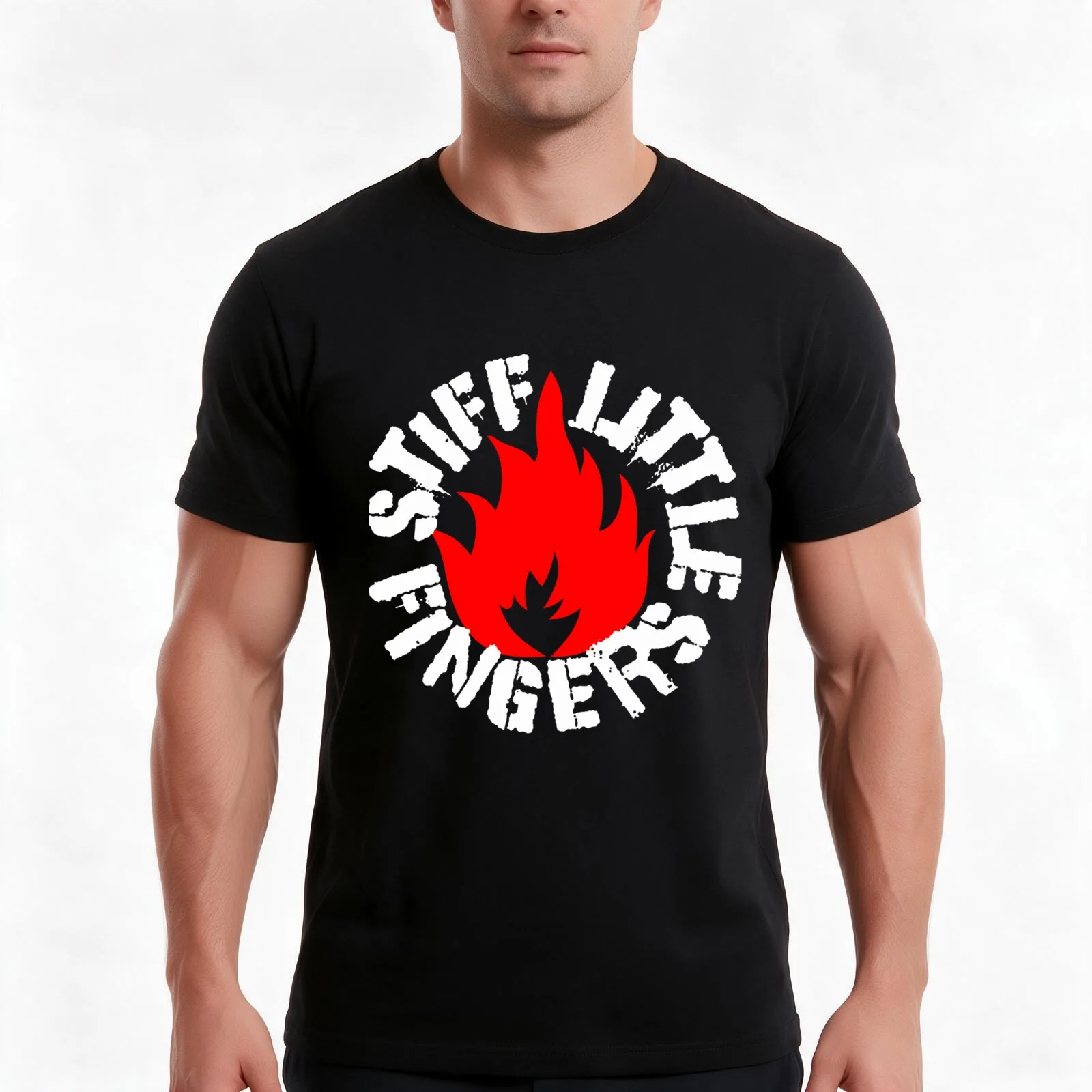 Still Payu STIFF LITTLE FINGERS T-Shirt Summer Casual Cotton Tee Oversized Streetwear Tops Vintage Graphic Print 100% Cotton