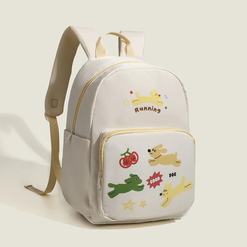 Mini mochila de couro PU para mulheres, estampa de cão multifuncional, bolsa de escola pequena para senhoras, novo design, 2024