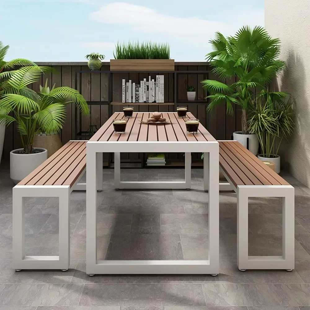 Al Fresco Dining Set: Rustproof Metal Bistro Table and Chairs for Outdoor Use