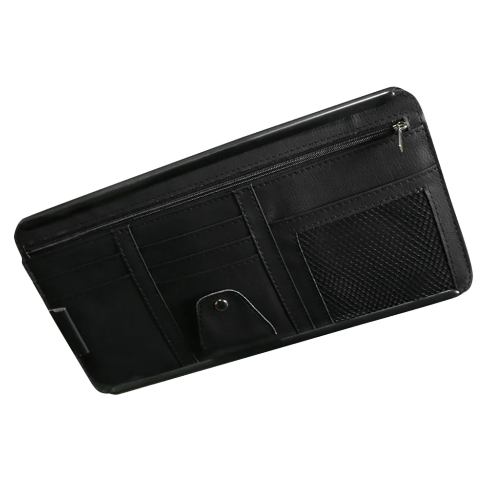 

Car Sun Visor Organizer Storage Holder Visor Clip Sunglasses Holder Card Ticket Storage Bag Pouch Car Organizer