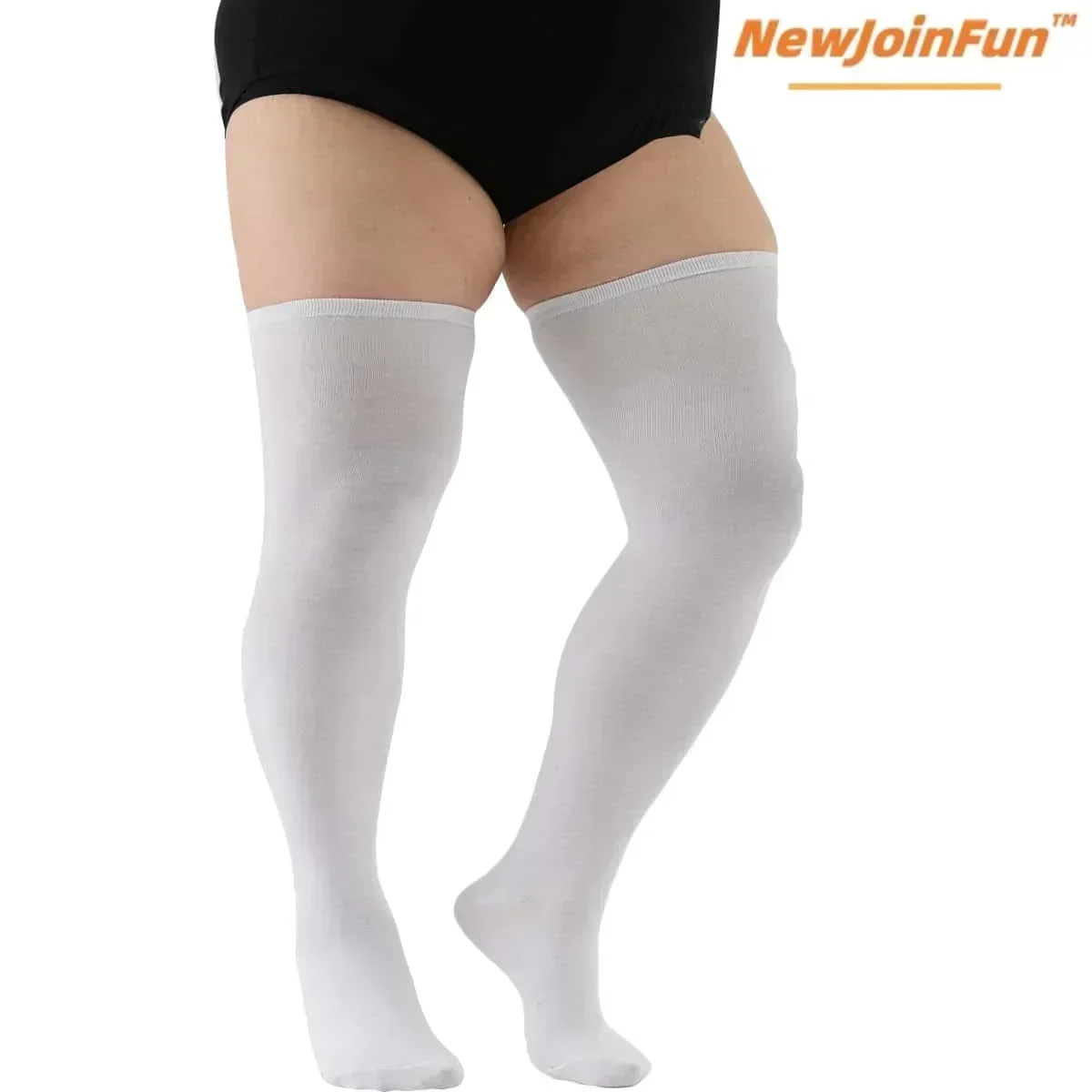 Men Plus Size Over Knee Socks Man Black White Stockings