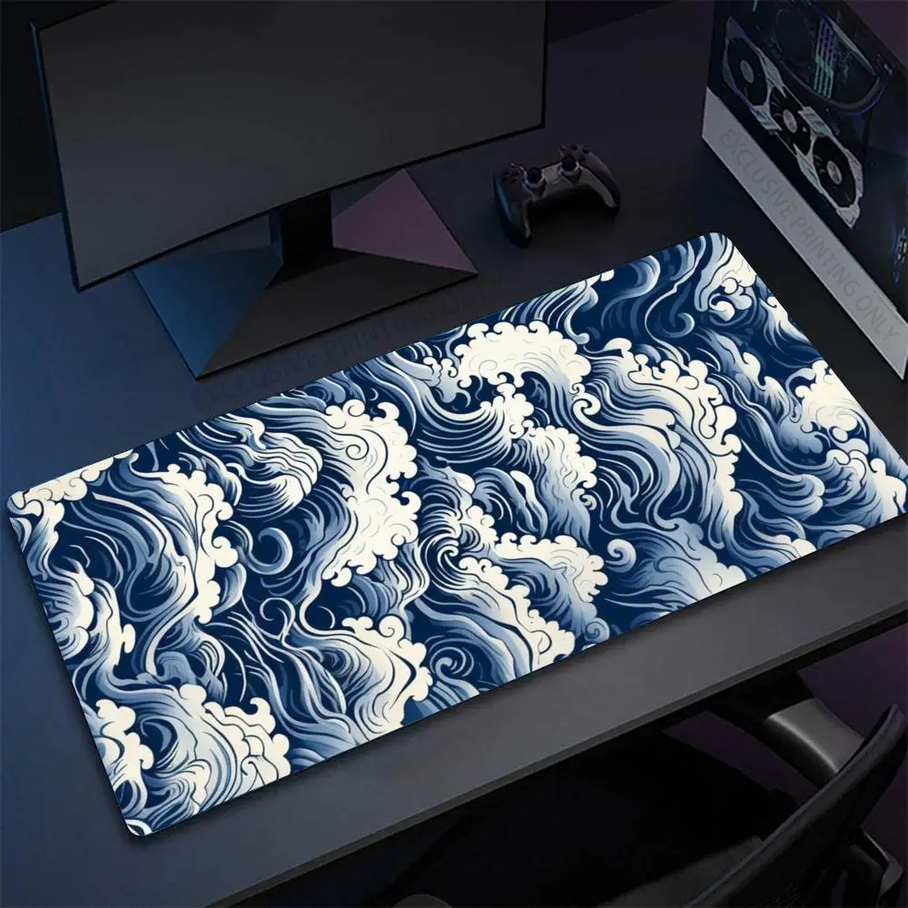 

Japanese Great Wave Off Large Mousepad Gamer PC Gaming Mouse Pad Computer Keyboard Laptop Mousepad Mause Art Office Desk Mat