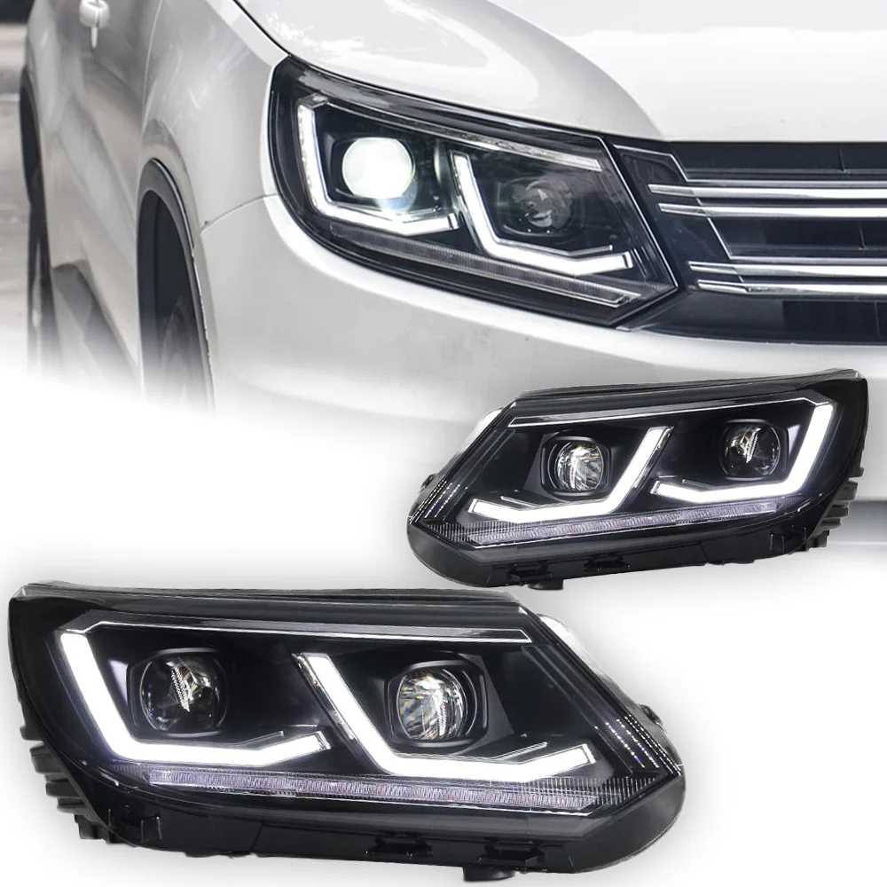 

AKD Car Styling for VW Tiguan Headlights 2013-2016 LED Headlight Porjector Lens DRL Angel Eye Head Lamp Signal Auto Accessories