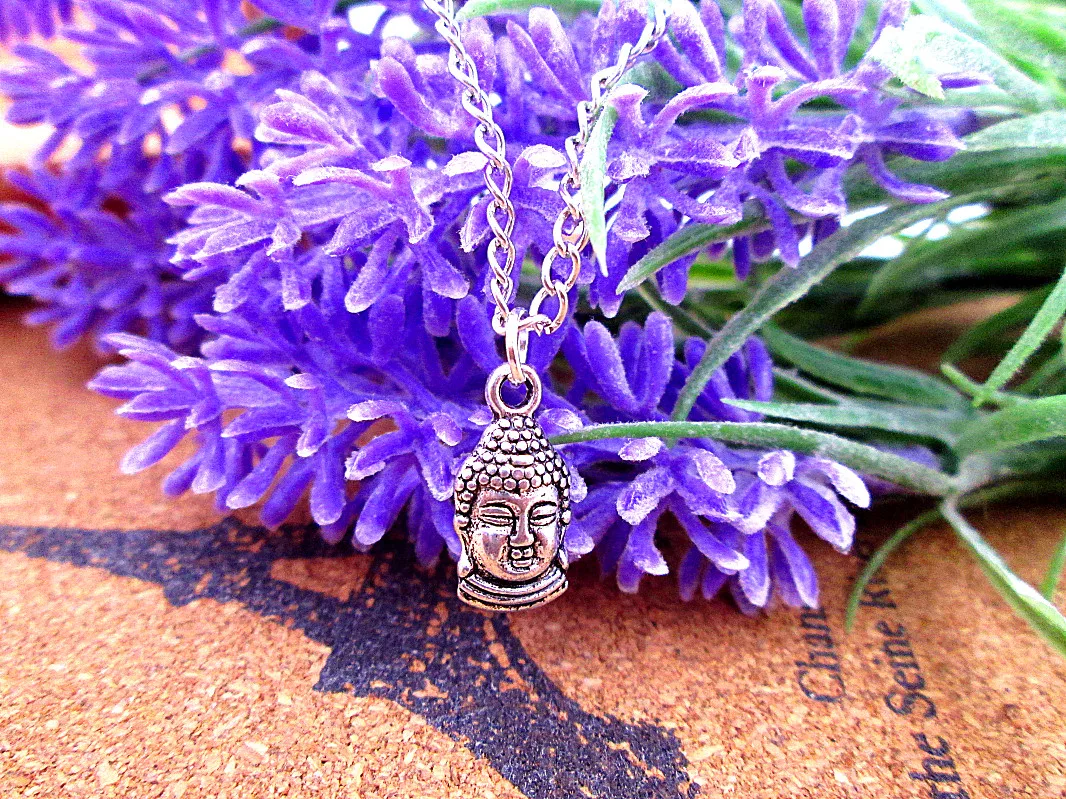 3 pcs/lot  Maitreya Buddha 22x14mm Antique silver Charm necklace Gift Birthday