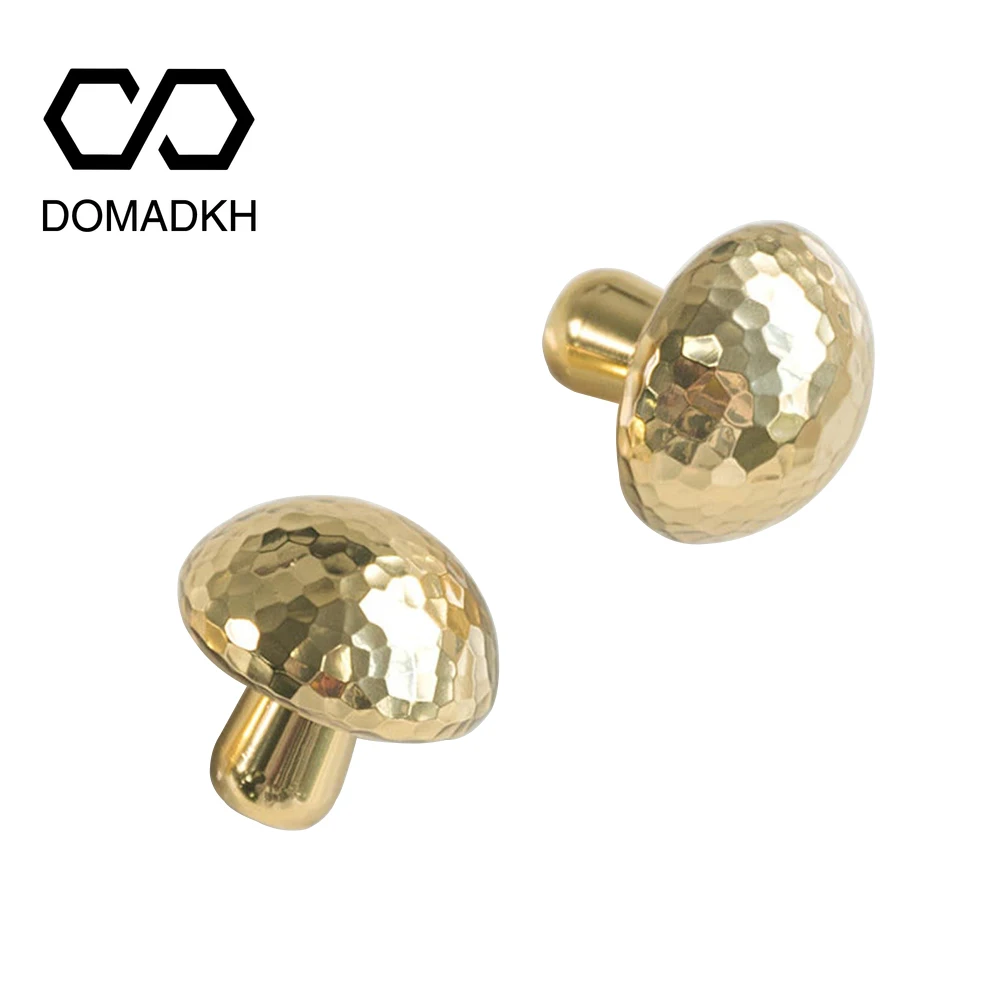 

Mushroom Brass Cabinet Door Knobs Home Decor Dresser Pulls Nightstand Knobs Drawer Pulls Unique Hammered Furniture Handles