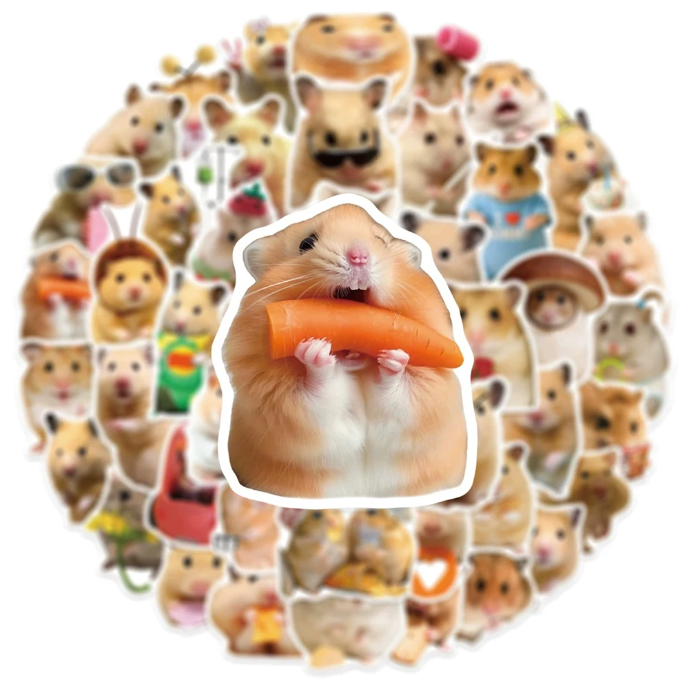 10/30/50pcs Cute Hamster Animal Cartoon Stickers Funny MEME Decals DIY Skateboard Notebook Suitcase Kawaii Graffiti Sticker Pack