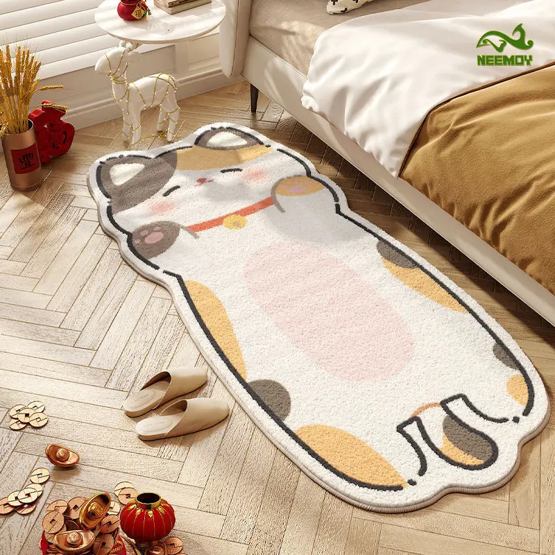 

Funny Cartoon Imitation Cashmere Carpet Home Winter Soft Children's Bedroom Bed Ins Blanket Living Room Cloakroom Floor Mat
