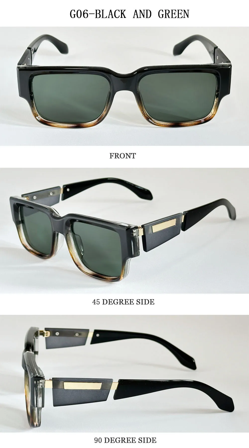 Neue Quadrat Sonnenbrille Männer Luxus Sonnenbrille Frauen Vintage-Mode Gläser Sommer Urlaub Gafas De Sol Hombre Lunette Soleil Femme – Detail 19