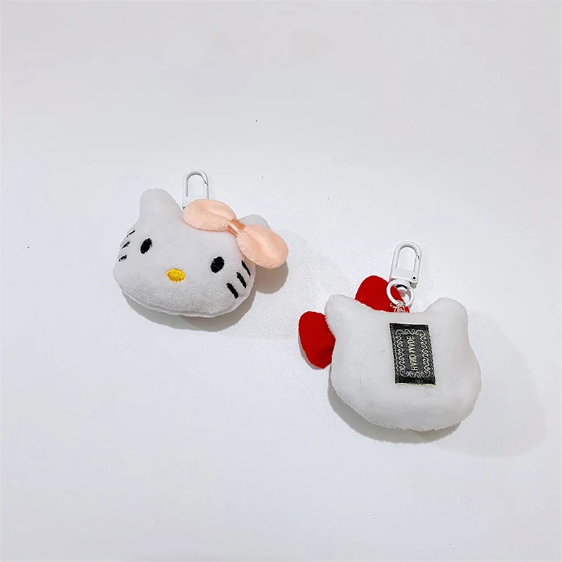 Kawaii Hello Kitty Keychain Soft Plush Doll Keyring Cute Cartoon KT Cat Key Chain Girls Bag Pendant Best Friend Gifts