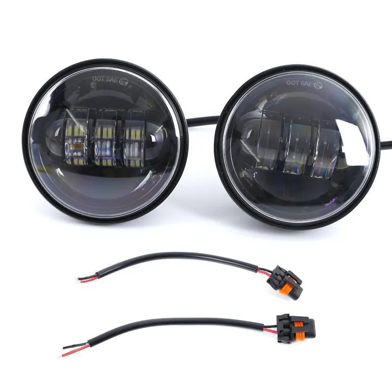 7 "Led Projector Koplamp 4.5" Mistdoorlaatlamp Voor Harley Touring Electra Glide Road King Softail Nachttrein Bad Boy Lamp