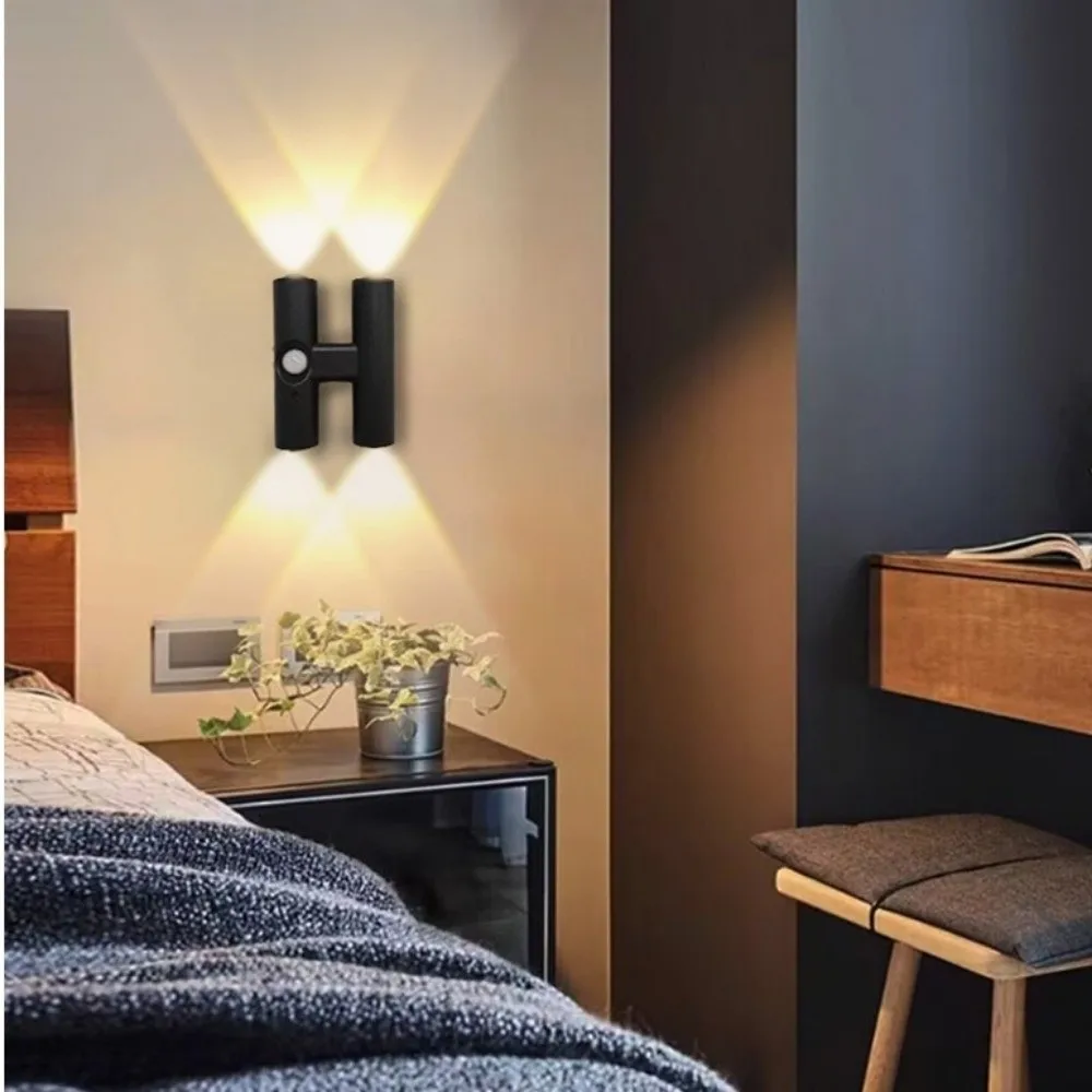 Tri Color Light/RGB Motion Sensor Night Light Smart Sensing USB Charging Induction Wall Lamp Magnetic Suction