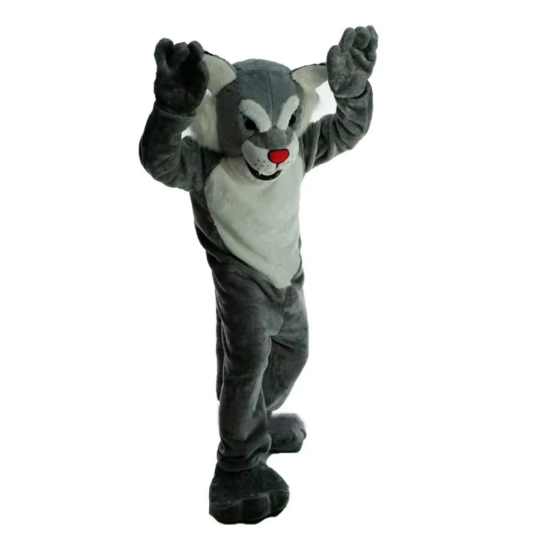

Gray Tiger Wildcat Cartoon Mascot Costume Custom High Quality Anime Cartoon Theme Fancy Carnival Dress Clothes for College Sport