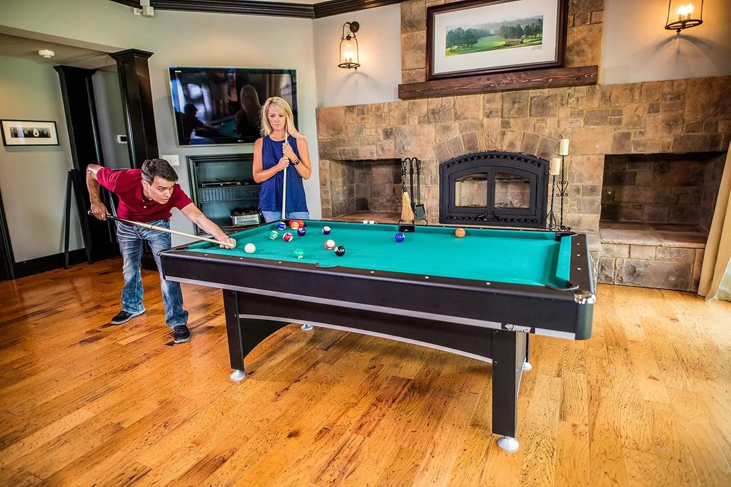 Billiard Table with Table Tennis Conversion Top for a Game of Pool or an Action-Packed Table Tennis Game