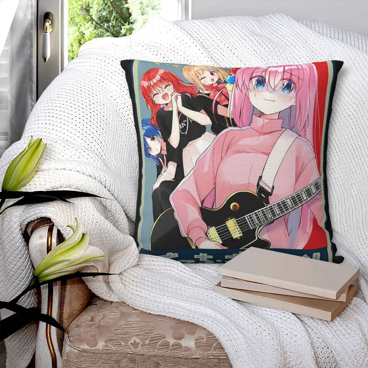 The Rock Chronicles Bocchi Legacy Funny Square Pillowcase Polyester Pillow Cover Cushion Comfort Throw Pillow For Home Sofa