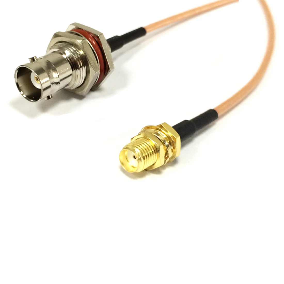 BNC Feminino Bulkhead Converter RG316 Jumper Cable, SMA Feminino Jack Switch, 15cm 6 "Adaptador, Novo