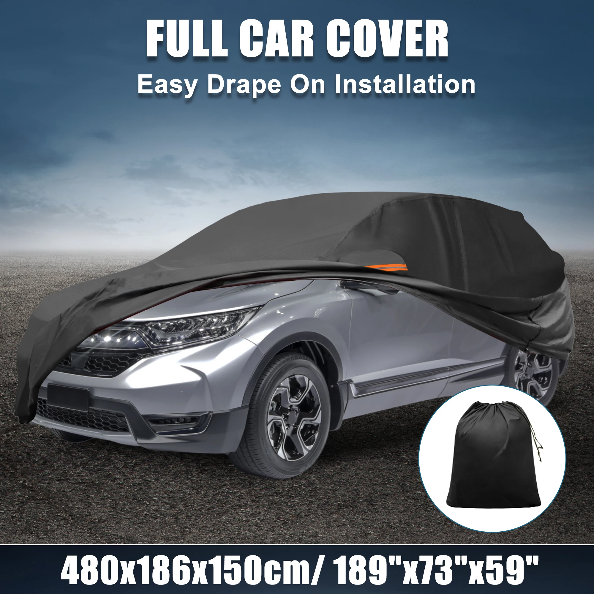 

X Autohaux Car Cover for Honda CRV 1995-2023 210D-PU Oxford Outdoor Full Car Cover All Weather Sun Protection with Zipper