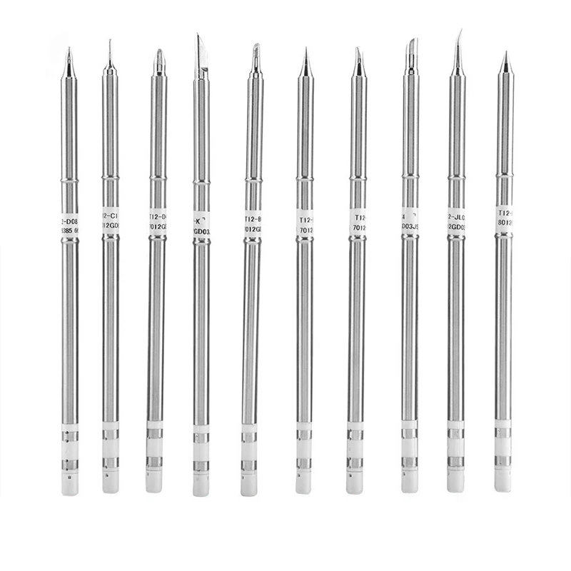 JFBL Hot 10Pcs Soldering Iron Tips Welding Tool T12 Series Soldering Iron Tips Welding Tool For FX-951 Rework Station