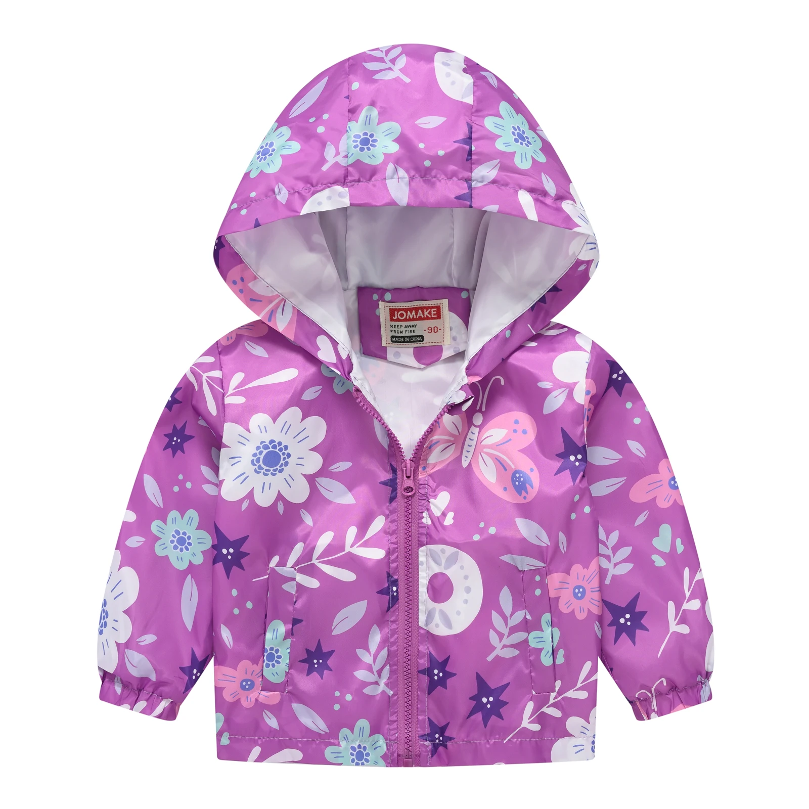 Spring and Autumn New Versatile Jacket with Printed Cute Hoodie for Children Korean Edition Lightweight Fashion Jacket