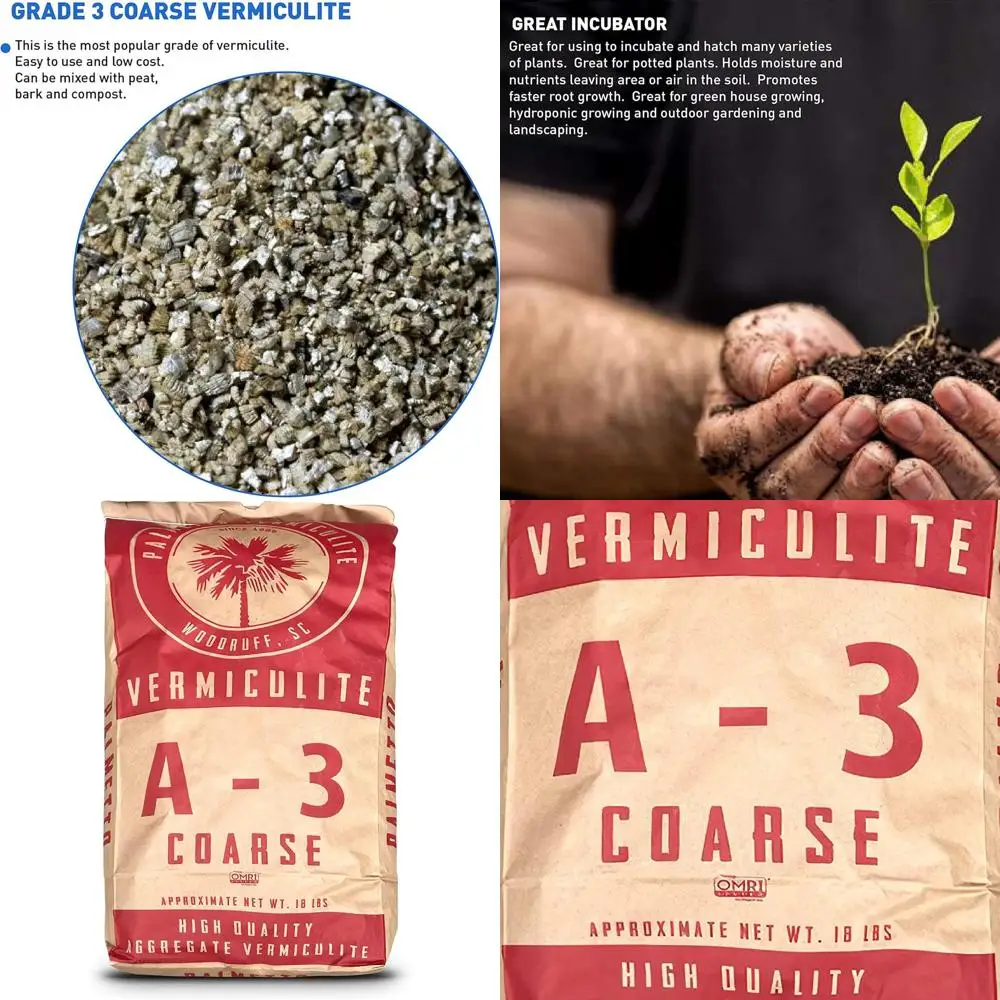 

4 Cubic Feet, 18 Pounds Coarse Vermiculite Potting Soil Mix for Planting