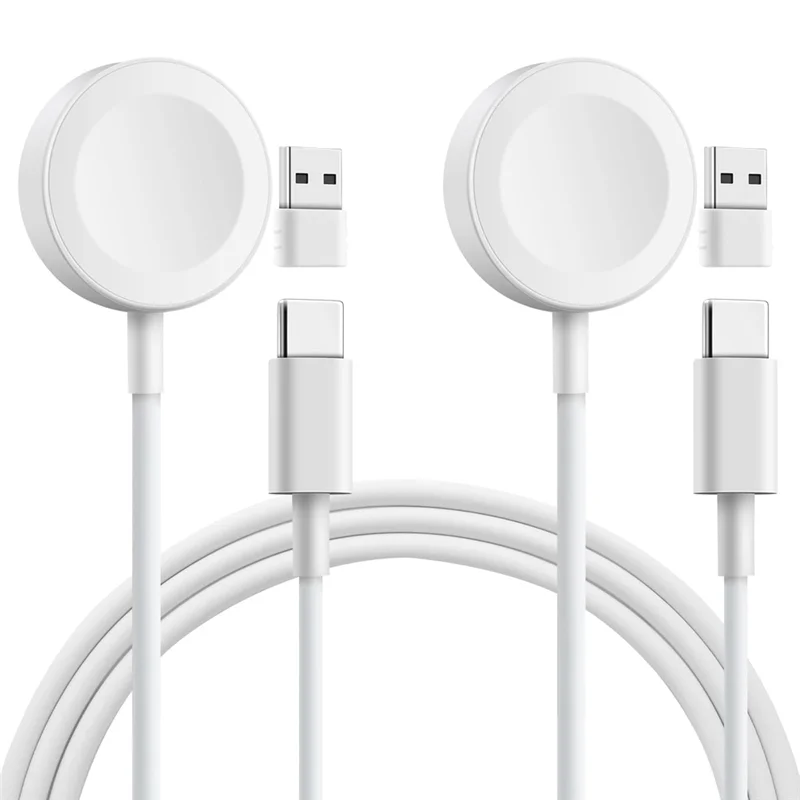 

Комплект из 2 магнитных зарядных кабелей USB C для часов, для Iwatch Series SE/9 8/7 6/5 4/3 2/1 Ultra Fast Charger