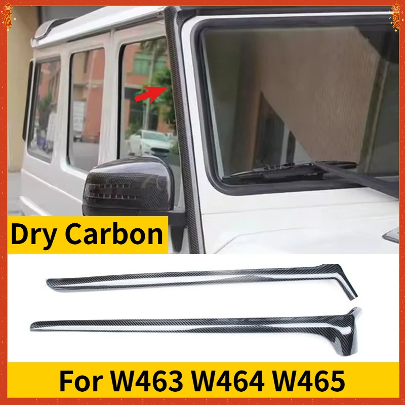 

For Mercedes Benz G Class W463 W464 W465 Real Dry Carbon Fiber A D Pillar Air Vent Trim Panels Rear Window Exterior Accessories