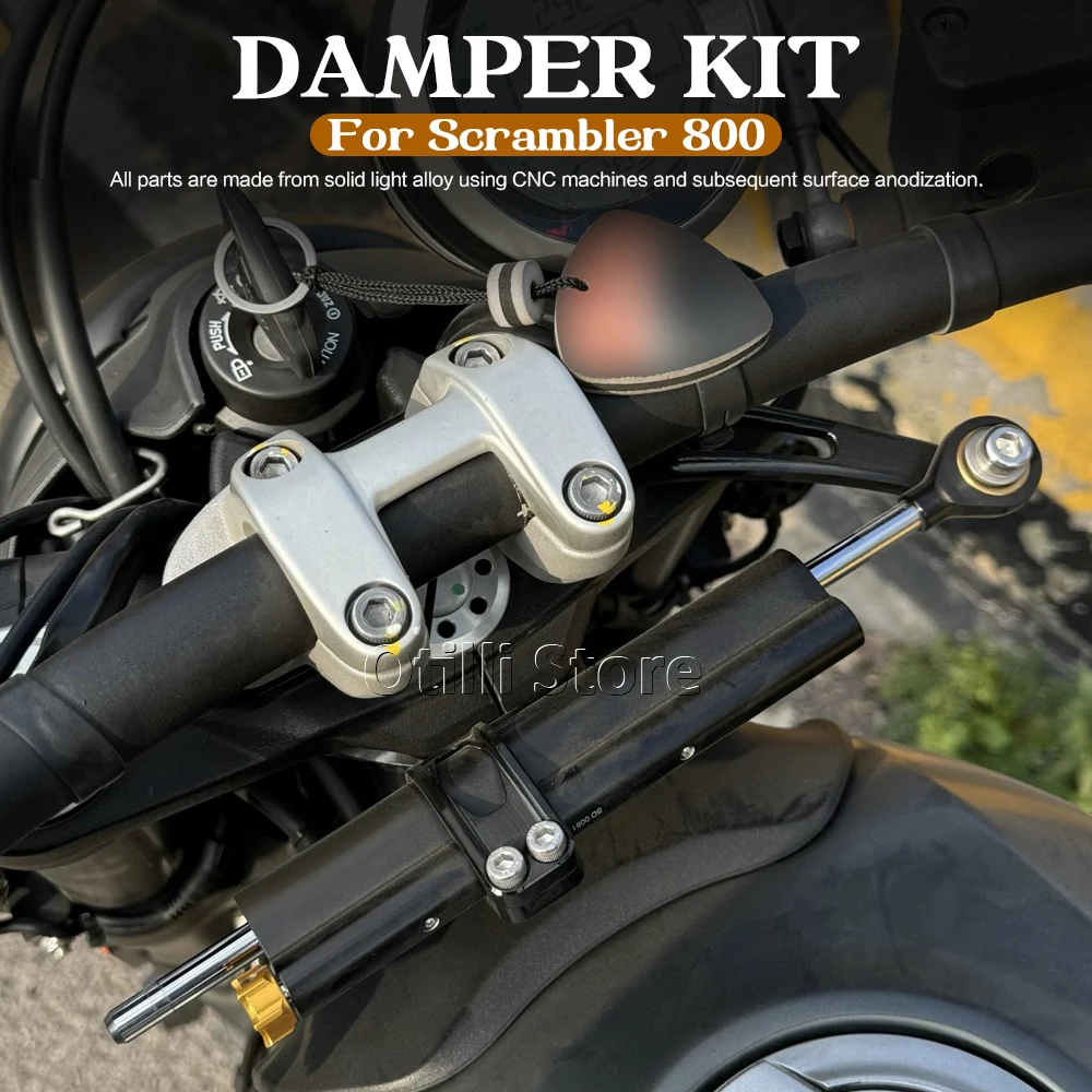For Ducati Scrambler 800 Scrambler800 New Motorcycle Steering Stabilizer Damper bracket Mounting Kit CNC Aluminum