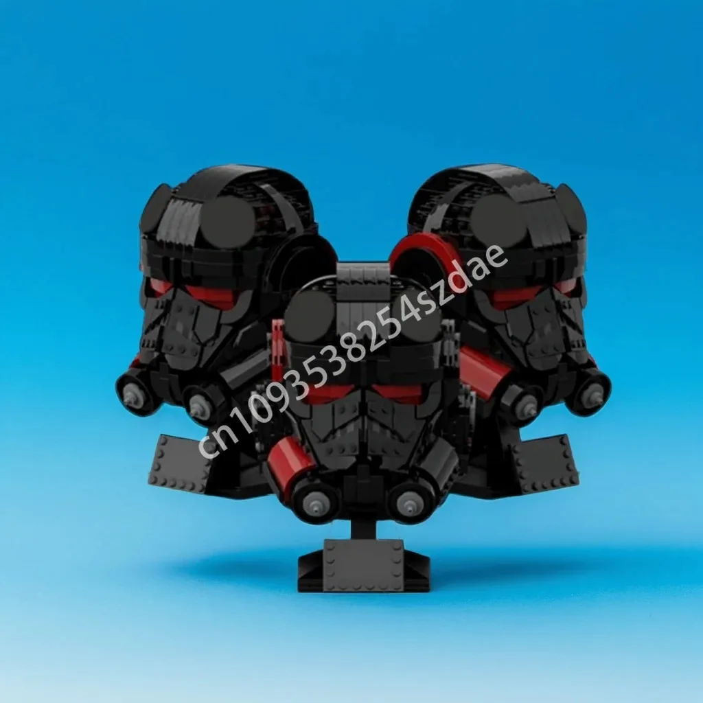 

743 шт. MOC шлем Iden Star Battle, строительные блоки, креативные детские рождественские игрушки, подарок, решение проблемы, создание детей