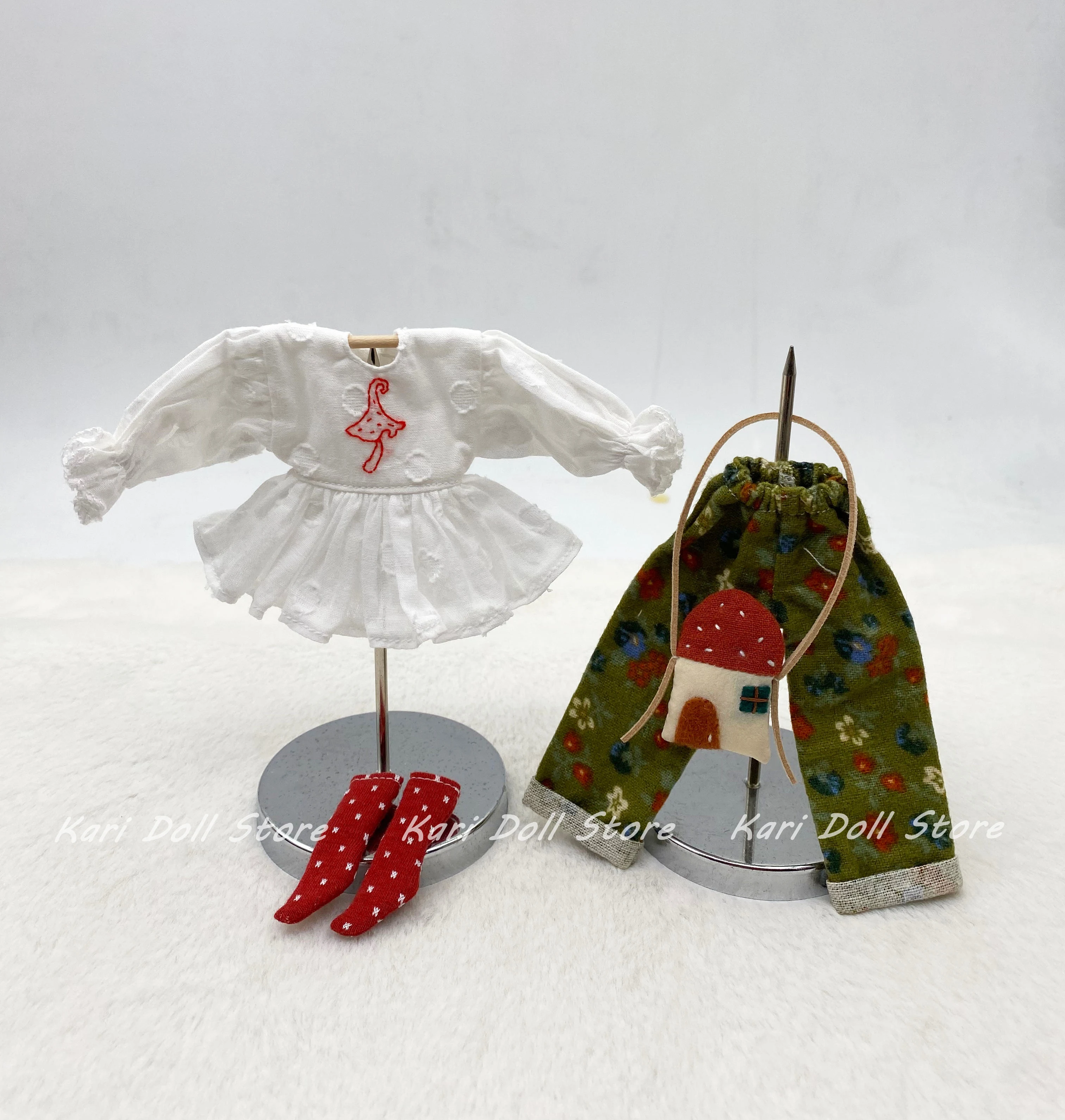 

2026 Kari Doll Clothes and skirts Mushroom embroidery for Landazz Landoudou Doll