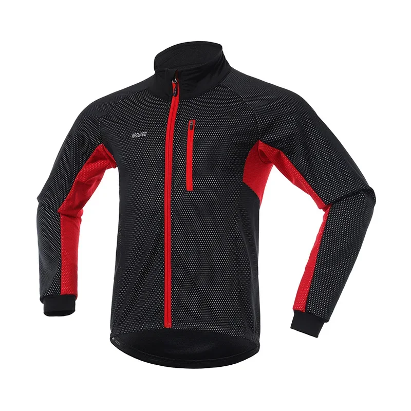 Three-layer composite fleece cycling coat in autumn and winter windproof and warm bicycle trousers