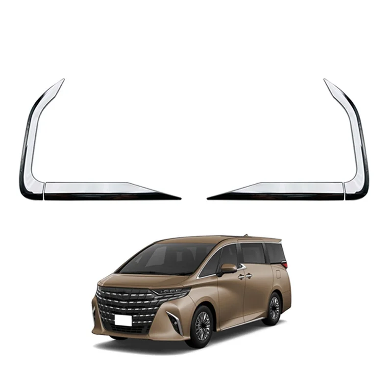 

T-Top-Rated-Side Reflector Rear Bumper Fog Lamp Chrome Trim Strip Silver ABS Automotive Supplies For Toyota Alphard Vellfire 40