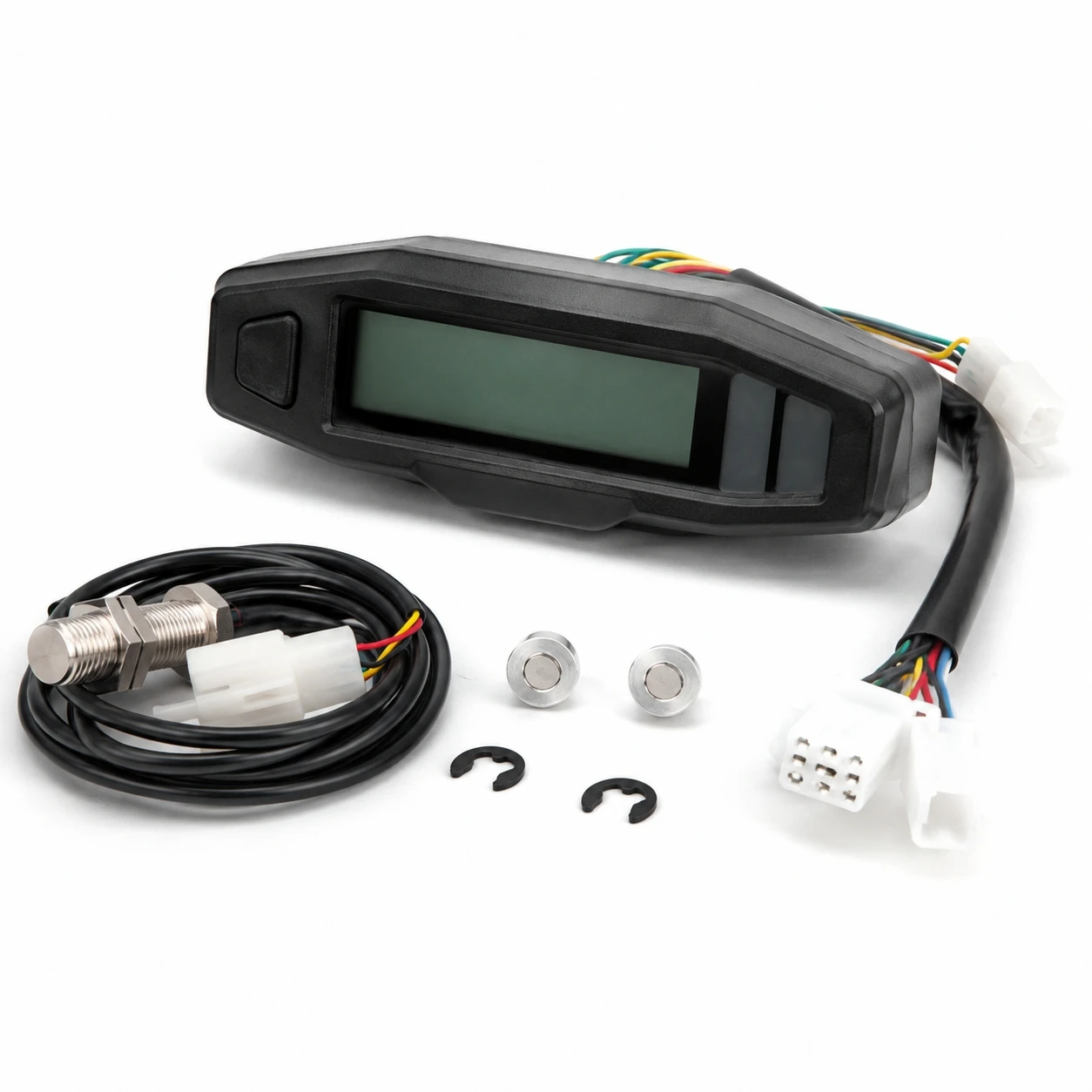 12V Mini Digital LCD Motorcycle Speedometer Tachometer Odometer Fuel Gear Indicator Multi-Function Dashboard For Dirt Bike Motoc