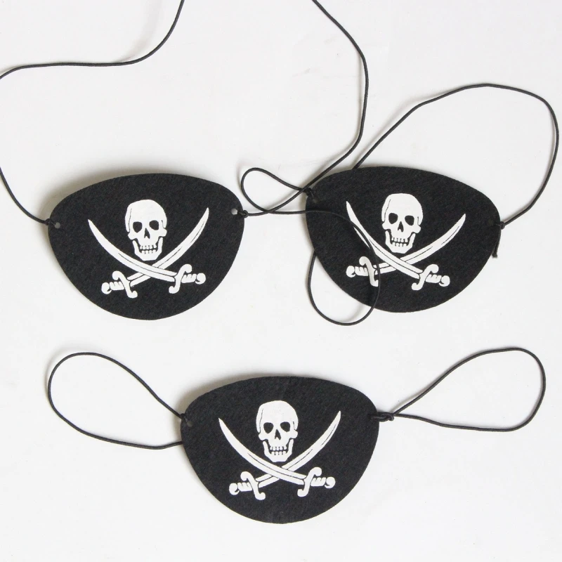 12 Stücke Rolle Spielen Piraten Augenklappe Ein Auge Skelett Augenklappen Für Halloween Weihnachten Piraten Thema Party – Detail 5