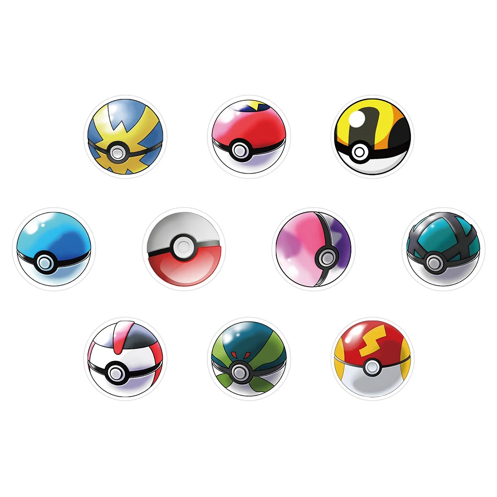 500PCS Cool Pokemon Poke Ball Anime Stickers Roll DIY Phone Case Laptop Luggage Kawaii Cartoon Waterproof Sealing Labels Sticker