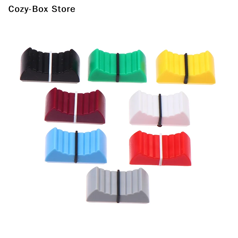 [ZY]10PCS Plastic Mixer Push Key Cap Fader Knob Cap Touch Sensitive Slider Ribbed Mixer Desk Switch Knob Cap[ZY]